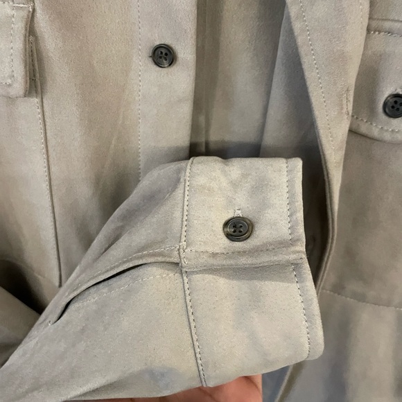 suede gray button up SUPER SUPER SOFT from ZARA - Picture 5 of 10